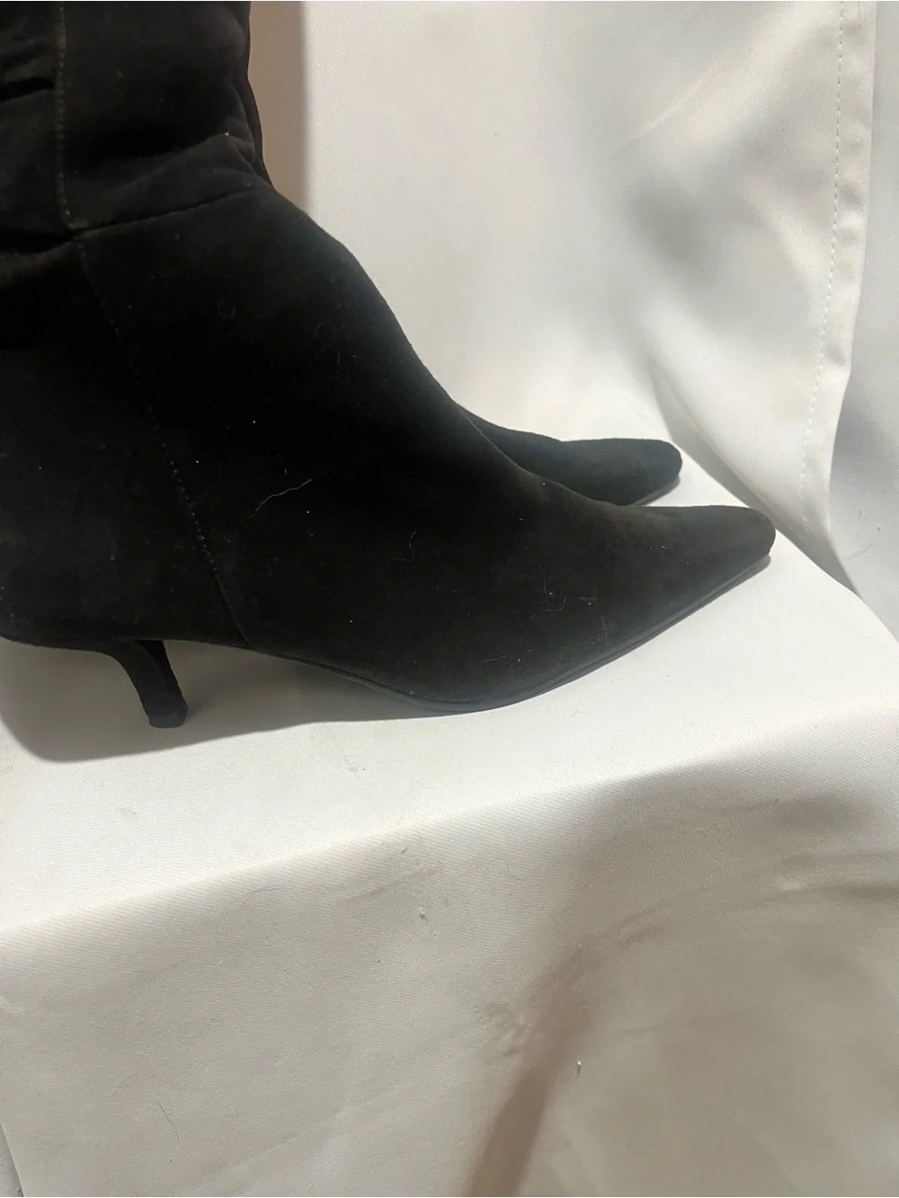 Bandolino Bodarwin Black Suede Leather Knee High Slouch Boots Women’s 7.5M